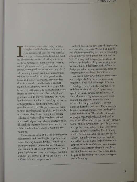 Font Bureau Type SpecimansPub 2001