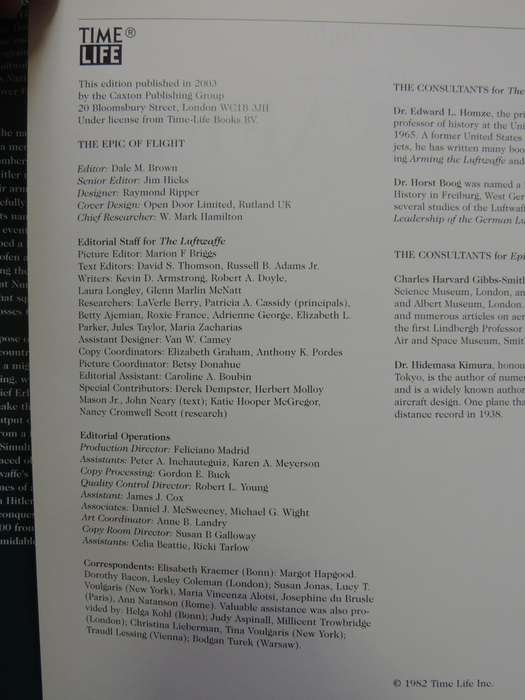 Epic Of Flight: The Luftwaffeed: Time-Life Books
