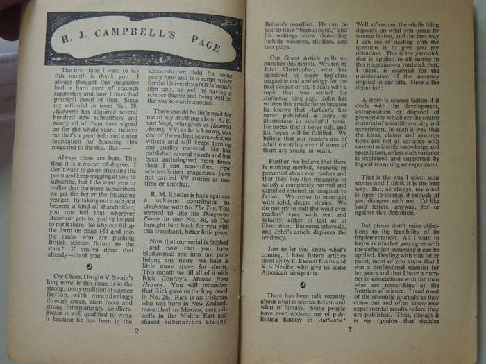 Authentic Science Fiction No. 32ed H.J. Campbell