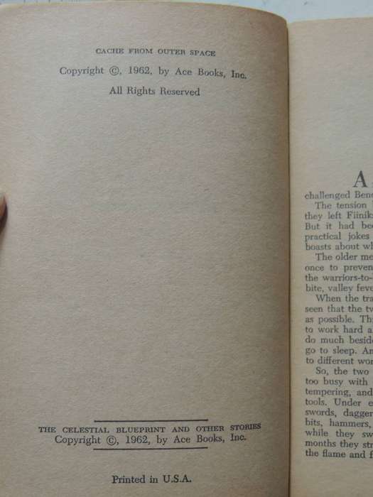 Ace Double   Cache From Outer Space & The Celestial Blueprint And Other Stories - Philip Jose Farmer