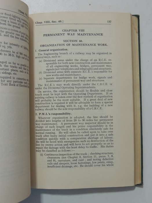 Notes On Military Railway Engineering Part II: Engineering1940