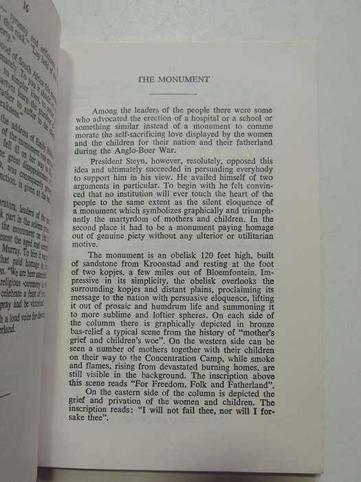 The National Woman's Monument- Dr NJ van der Merwe