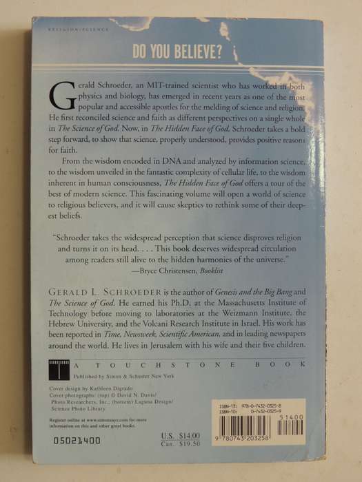 The Hidden Face Of God: Science Reveals The Ultimate Truth - Gerald L. Schroeder