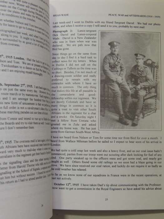Peace, War And Afterwards 1914-1919: A Young Man's Letters Wrtten Chiefly To His Mother - Brian Wade