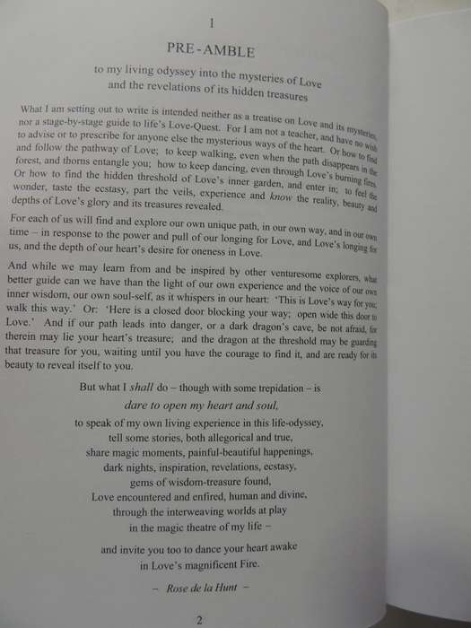 Love-Fire - A Living Odyssey Into The Mysteries of Love - Rose De La Hunt
