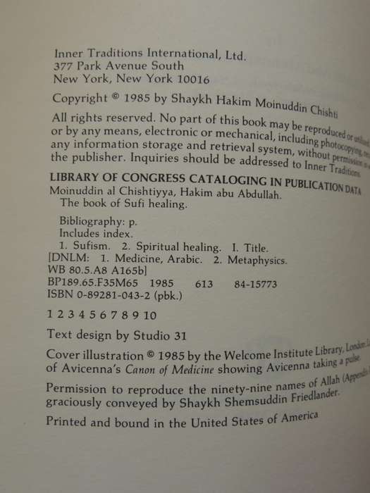 The Book of Sufi healing - Shaykh Hakim Moinuddin Chishti