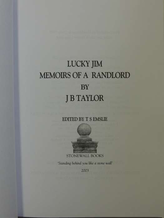 Lucky Jim: Memoirs Of A Randlord - J.B. Taylor