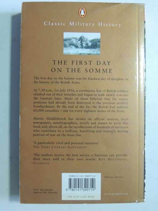 The First Day On The Somme - Martin Middlebrook