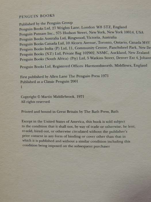 The First Day On The Somme - Martin Middlebrook