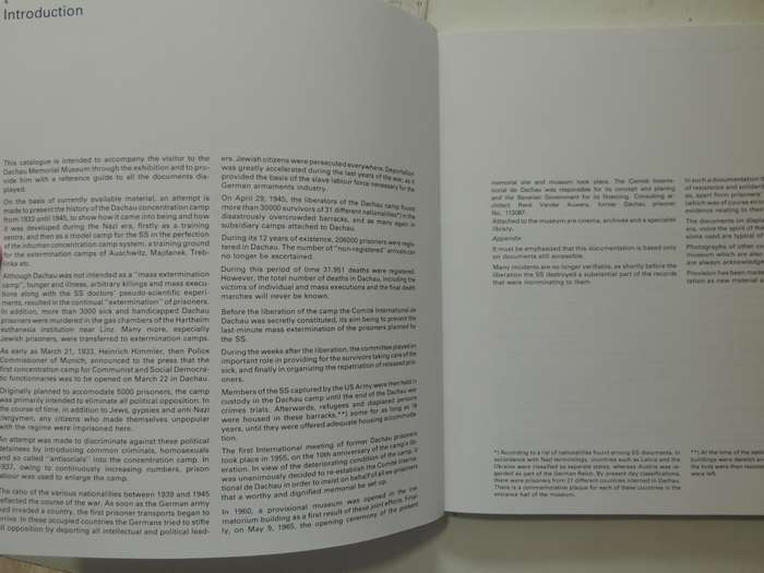 Concentration Camp Dachau 1933 - 1945Catalogue 1978