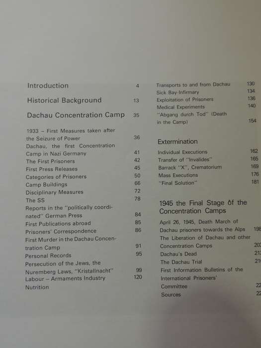 Concentration Camp Dachau 1933 - 1945Catalogue 1978