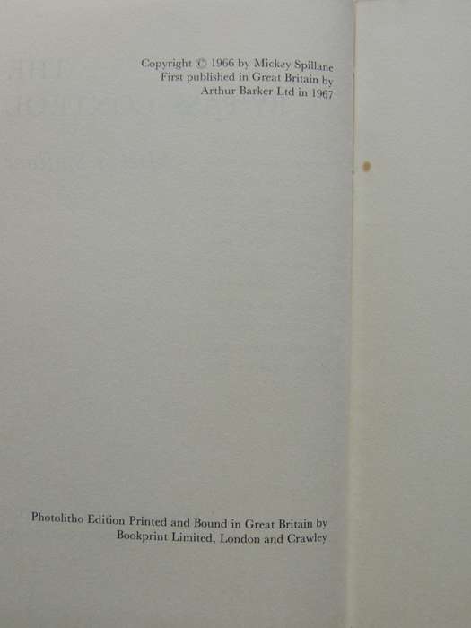The By-Pass Control - Mickey Spillane   1st UK Edition 1966