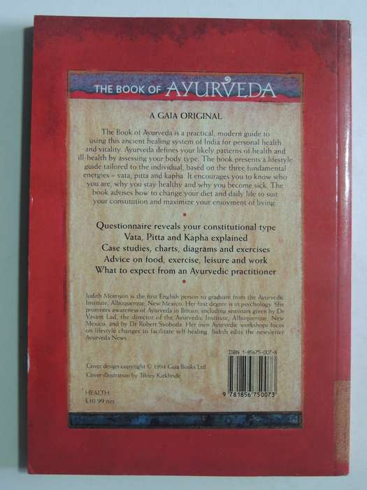 The Book Of Ayurveda: A Guide To Personal Wellbeing - Judith H. Morrison