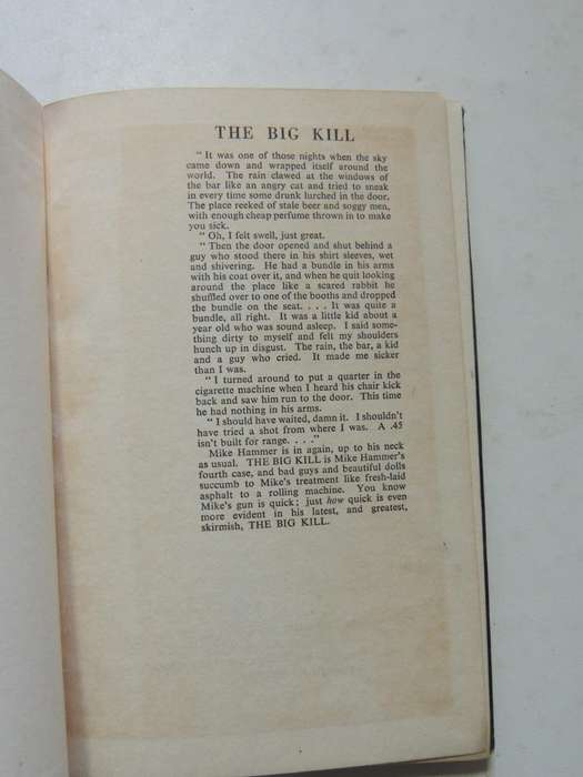The Big Kill  - Mickey Spillane    1st UK Edition 1951