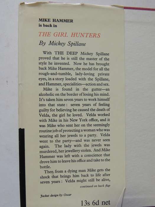 The Girl Hunters  - Mickey Spillane    1st UK Edition 1962