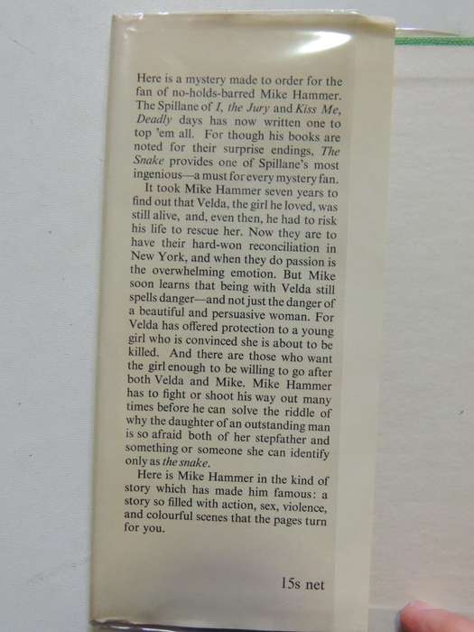The Snake  - Mickey Spillane    1st UK Edition 1964