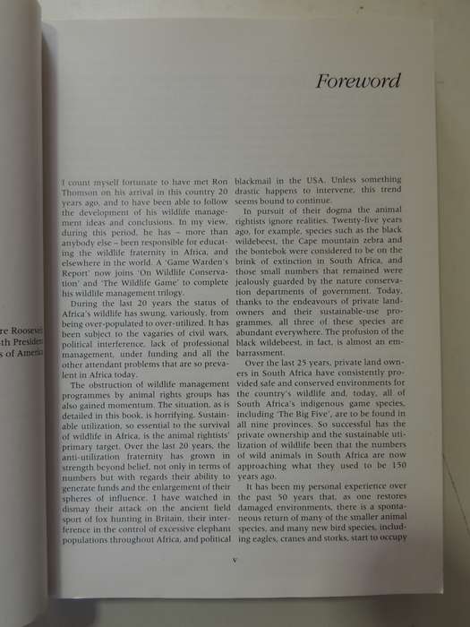 A Game Warden's Report, The State of Wildlife in Africa at the Start of the Millenium - Ron Thomson
