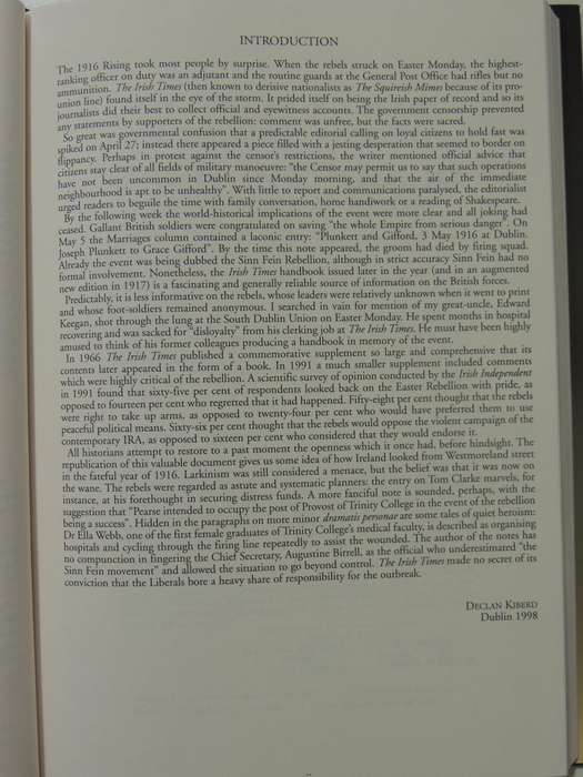 1916: Easter Rebellion Handbook- Introduction by Declan Kiberd