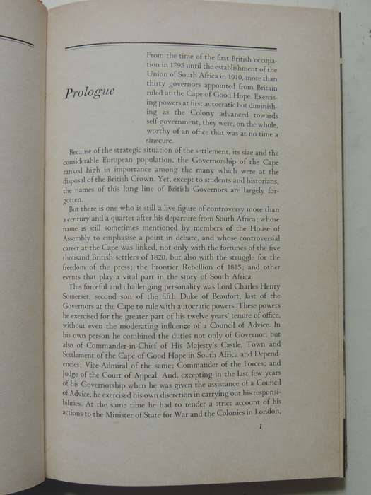 Plantagenet In Africa: Lord Charles Somerset - Anthony Kendal Millar