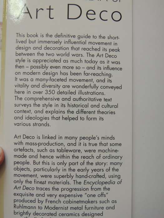 Encyclopaedia of Art Deco, A Visual Guide to the Influential Design Movement  - Ed. Alastair Duncan
