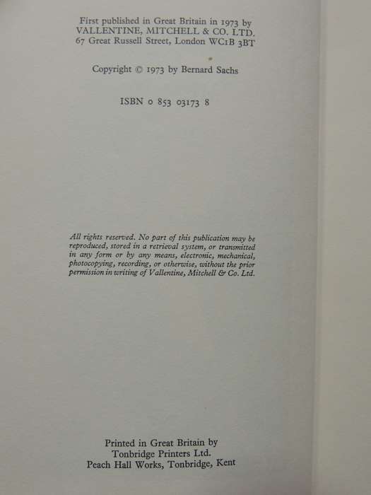 Mist Of Memory: An Autobiography - Bernard Sachs