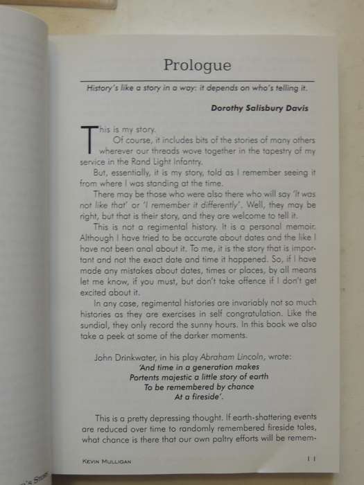 Carry On Regardless: Officer's Story The Personal Memoirs of ... Rand Light Infantry  Kevin Mulligan