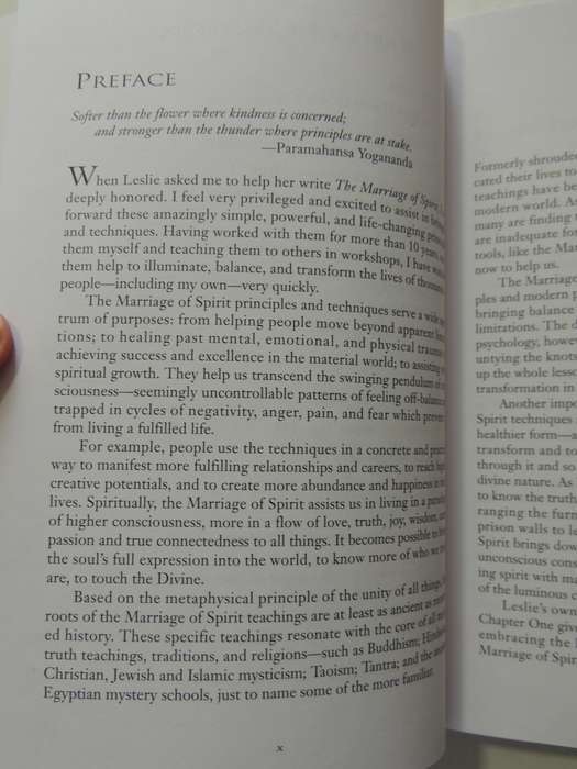 The Marriage of Spirit - Enlightened Living in Today`s World - Leslie Temple-Thurston    SIGNED