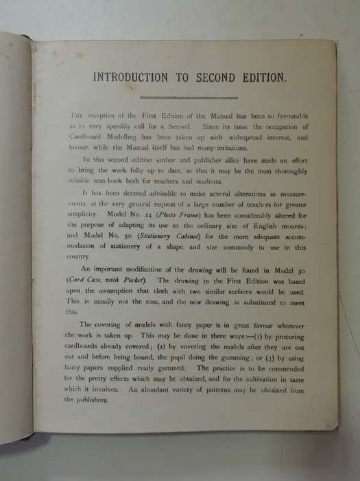 A Manual of Cardboard Modelling, With Full Working Drawings & Instructions - William Heaton