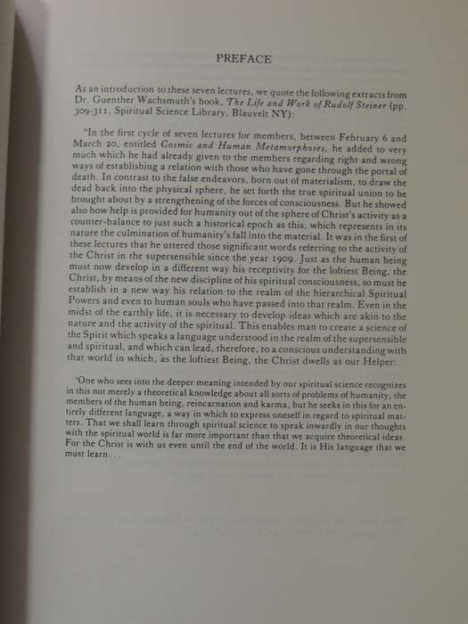 Cosmic and Human Metamorphosis 7 Lectures in Berlin, February to March 1917 - Rudolf Steiner
