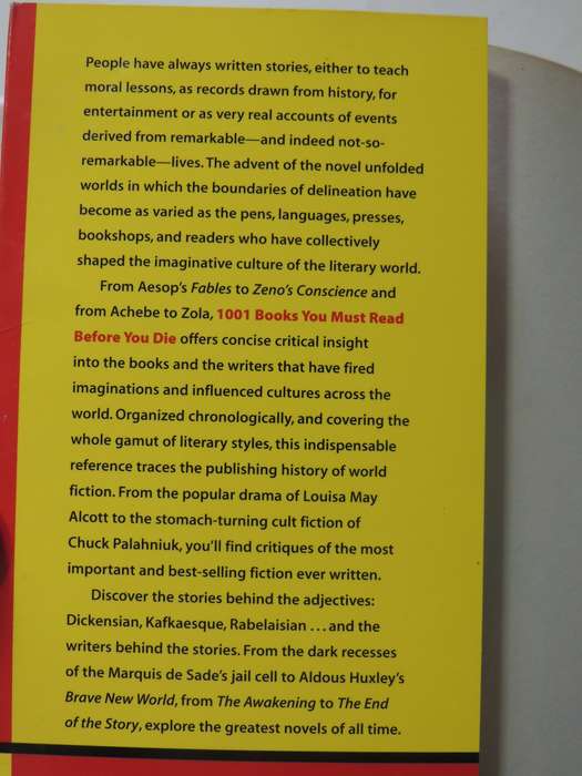 1001 Books You Must Read Before You Die- Ed Peter Boxall
