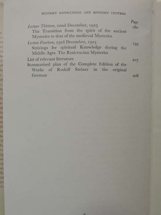 Mystery Knowledge and Mystery Centres 14 Lectures Given in Dornach November 1923 - Rudolf Steiner