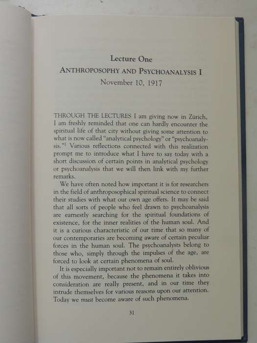 Psychoanalysis & Spiritual Psychology: 5 Lectures in Dornach & Munich ...1912,1921 Rudolf Steiner