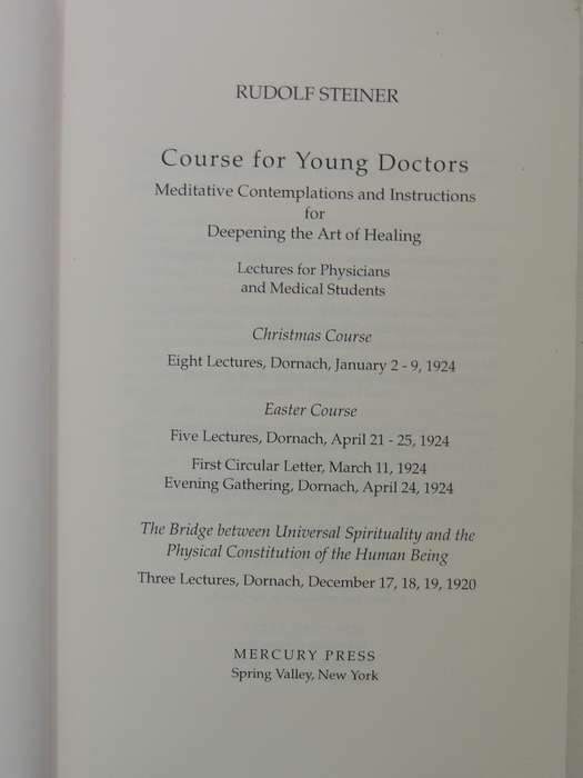 Course For Young Doctors - Rudolf Steiner