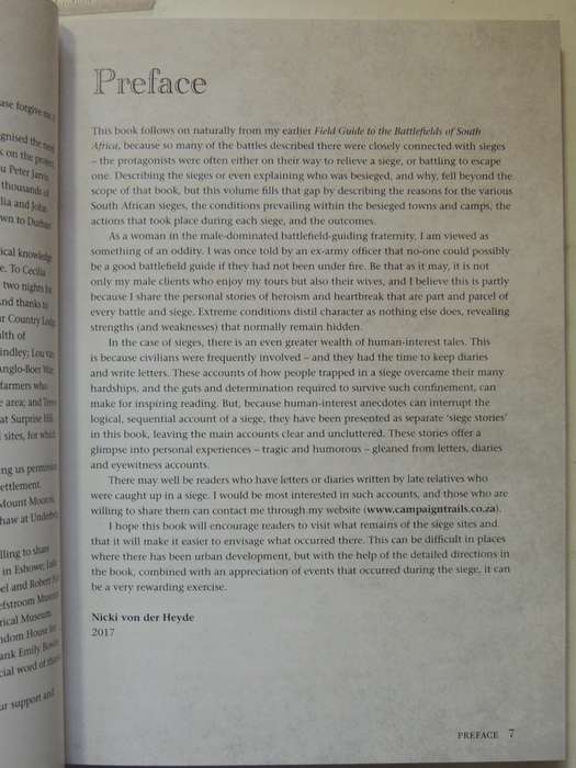 Guide To Sieges Of South Africa- Nicki Von Der Heyde