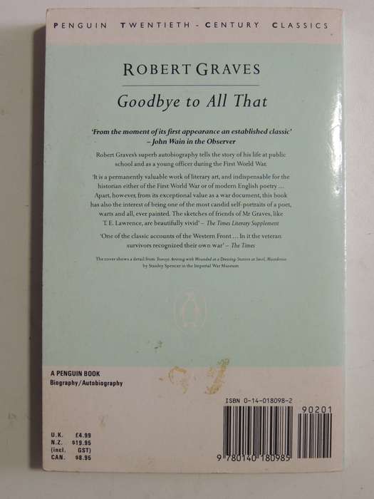 Goodbye To All That - Robert Graves
