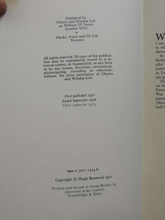 The Wind Of Morning - Colonel Sir Hugh Boustead KBE, CMG, DSO, MC