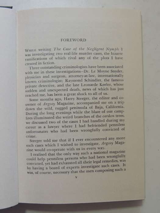 The Case Of The Negligent Nymph - Erle Stanley Gardner    1st British Ed 195