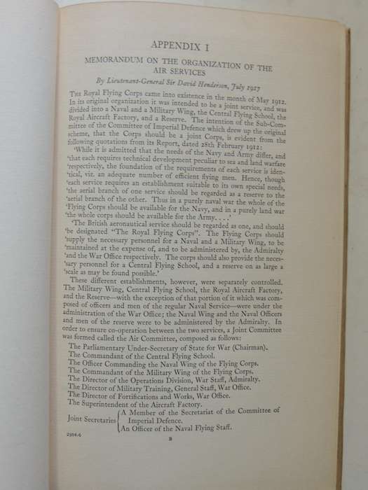 The War In The Air: Being The Story Of The Part Played In The Great War .. Royal Air Force HA Jones