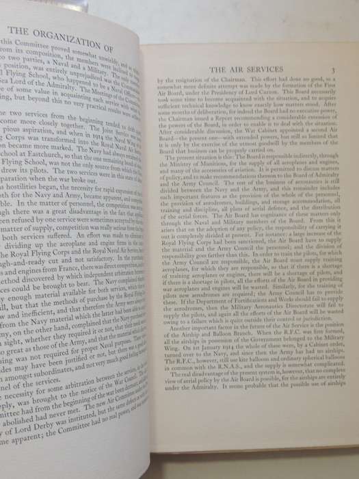 The War In The Air: Being The Story Of The Part Played In The Great War .. Royal Air Force HA Jones