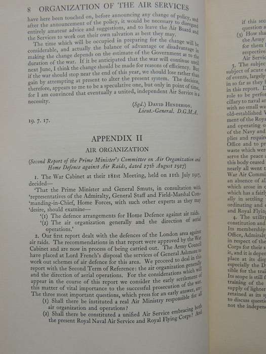The War In The Air: Being The Story Of The Part Played In The Great War .. Royal Air Force HA Jones
