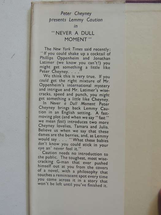 Never A Dull Moment - Peter Cheyney