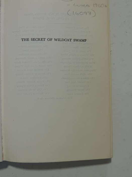 The Secret Of Wildcat Swamp  - Franklin W. Dixon   Circa 1950s