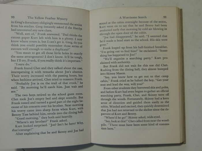 The Yellow Feather Mystery  - Franklin W. Dixon   Circa 1950s