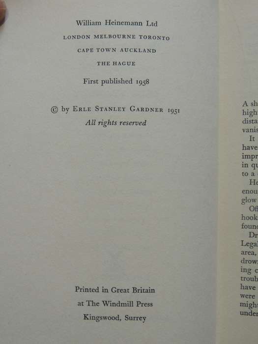 The Case Of The Angry Mourner - Erle Stanley Gardner   First British Ed 1958