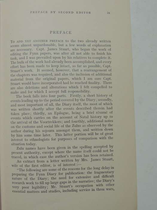 The Diary Of Henry Francis Fynn 1950 Limited Edition 989/1700 Compiled ...  Edited By James Stuart