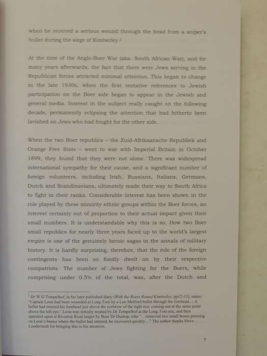 Boerejode: Jews In The Boer Armed Forces 1899-1902 - David Saks   SCARCE