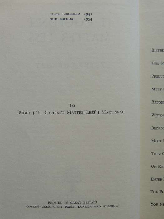 It Couldn't Matter Less- Peter Cheyney