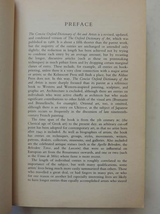The Concise Oxford Dictionary of Art and Artists- Ed Ian Chilvers