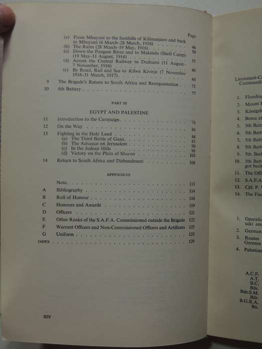 The South African Field Artillery - German East Africa And Palestine 1915-1919 Adler, Lorch & Curson