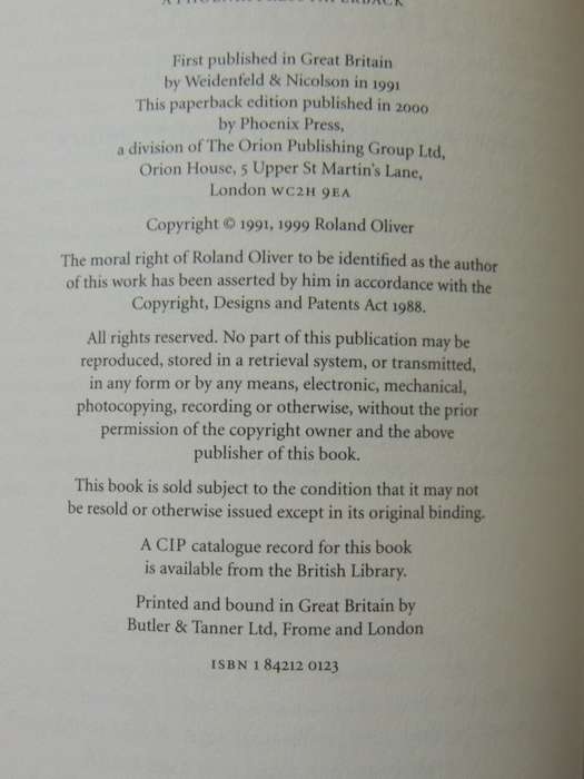 The African Experience, History of Civilization - Roland Olivier